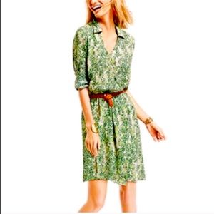CAbi Green Leaf print dress